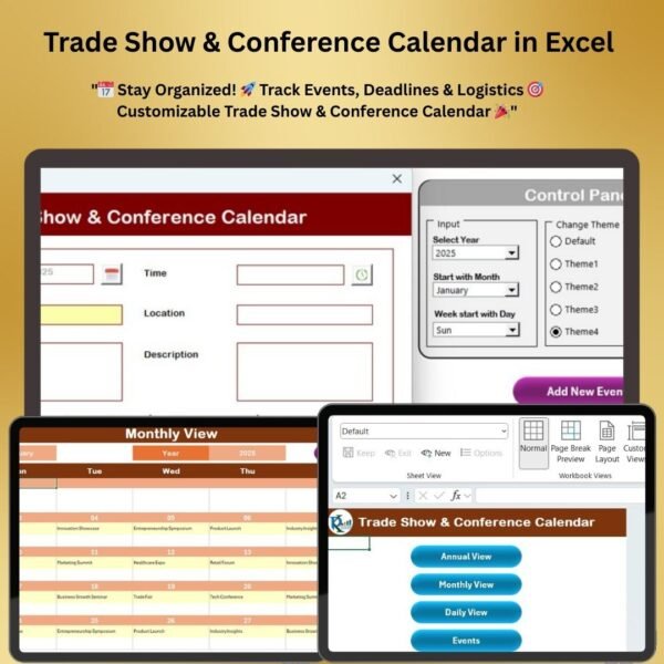 Trade Show & Conference Calendar in Excel