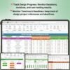 UX/UI Design KPI Dashboard in Excel