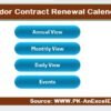 Vendor Contract Renewal Calendar in Excel - Image 2