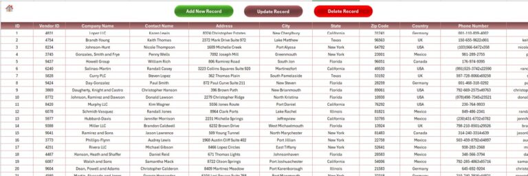 Vendor Registration Tracker in Excel - Next Gen Templates