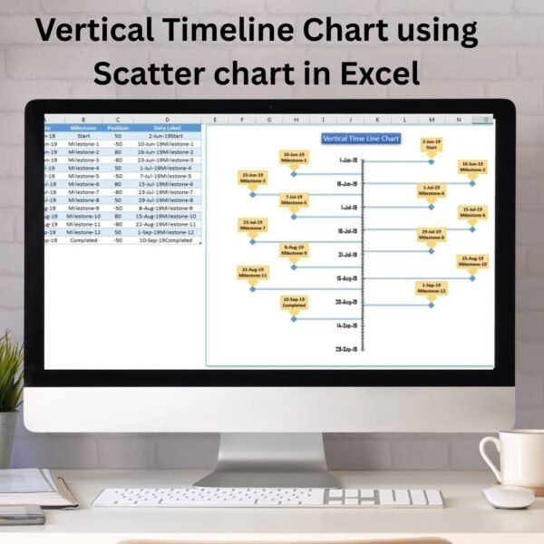 Vertical Timeline Chart using Scatter chart in Excel