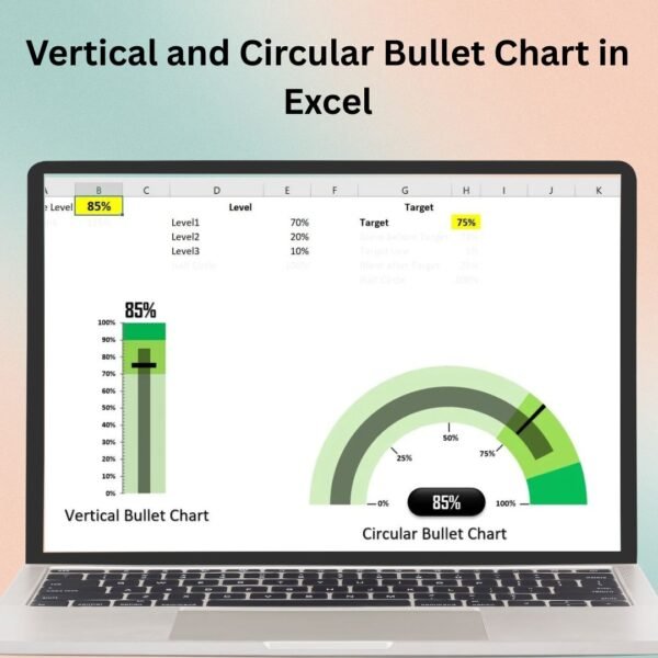 Vertical and Circular Bullet Chart in Excel