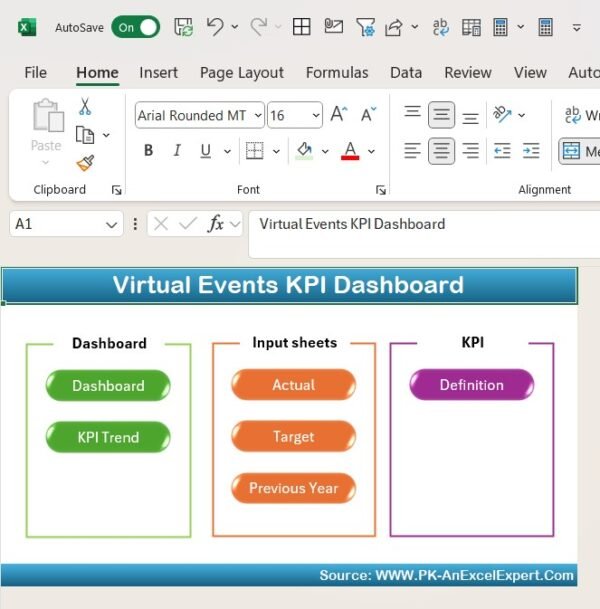 Virtual Events KPI Dashboard in Excel - Image 2