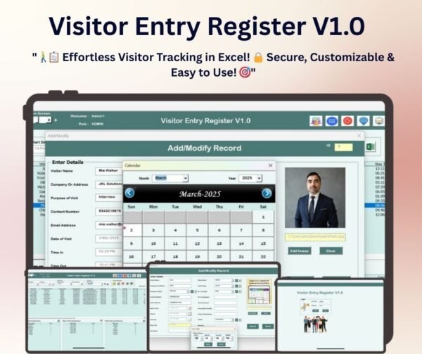 Visitor Entry Register V1.0 in Excel