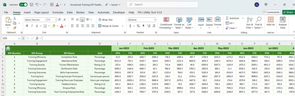 Training Kpi Excel Vocational Training KPI Dashboard in Excel - Next Gen Templates