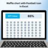 Waffle chart with Football Icon in Excel