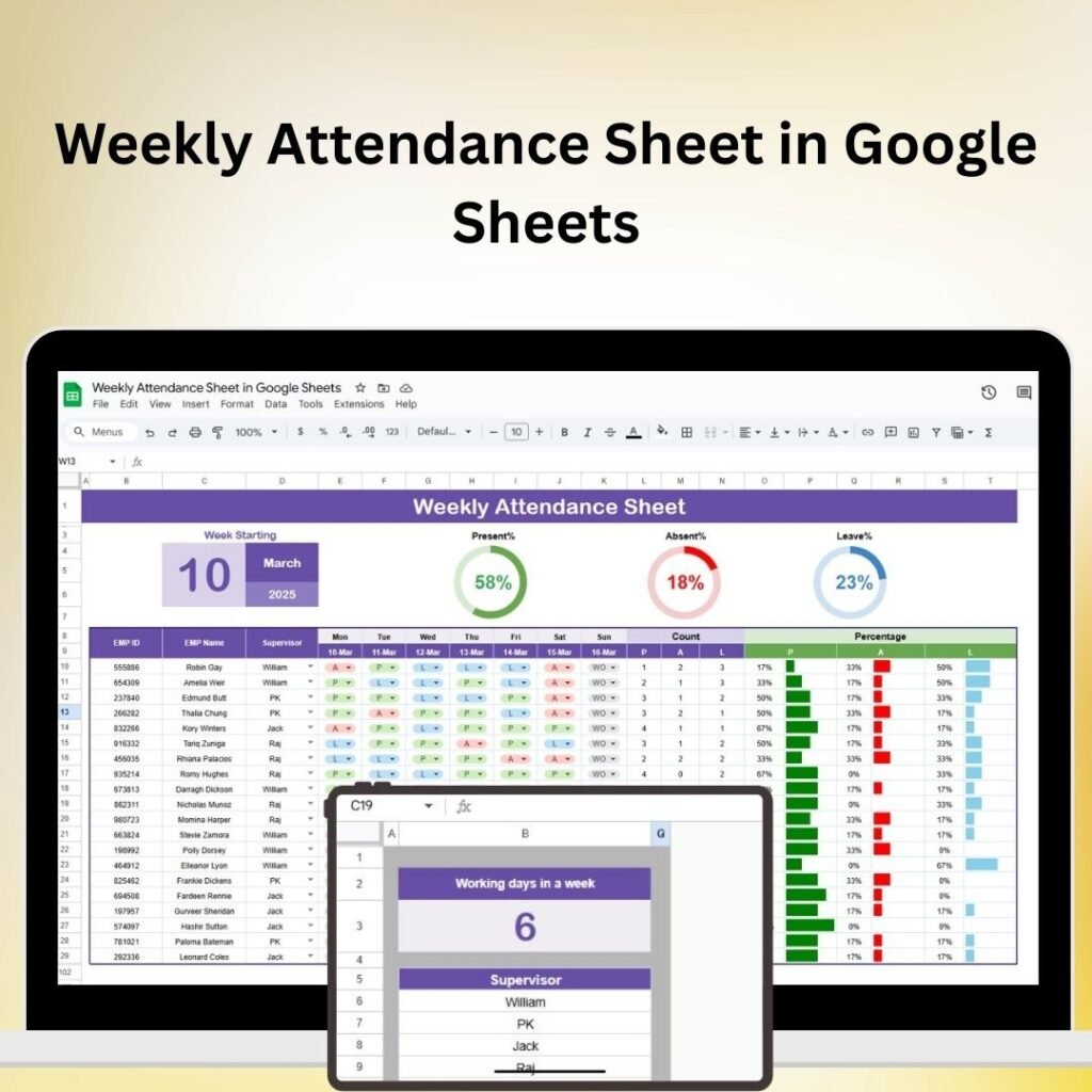 Employee Attendance Tracker In Google Sheets Simplify Workforce