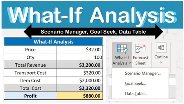 What-If Analysis (Goal Seek, Scenario Manager and Data Table) in Excel - Image 2