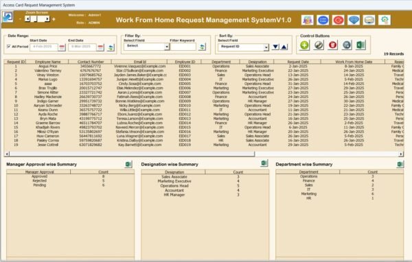 Work From Home Request Management System V1.0 - Image 3