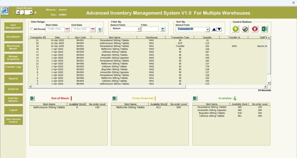 Advanced Inventory Management System V