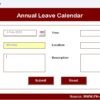 Annual Leave Calendar in Excel - Image 10