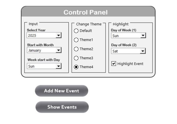 Compliance Remote Work Calendar in Excel - Image 4