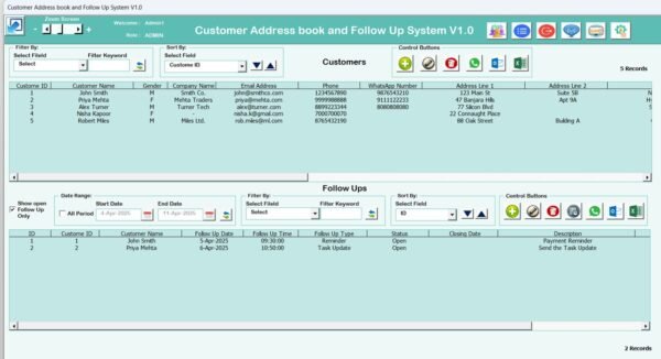 Customer Address Book and Follow Up System V1.0 - Image 3