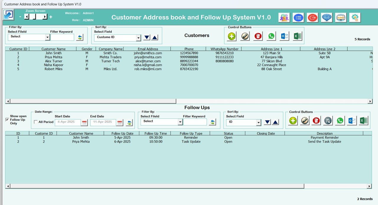 Customer Address Book