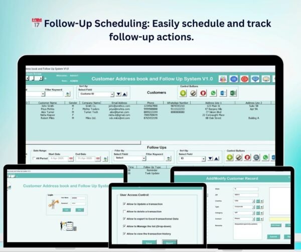 Customer Address Book and Follow Up System V1.0