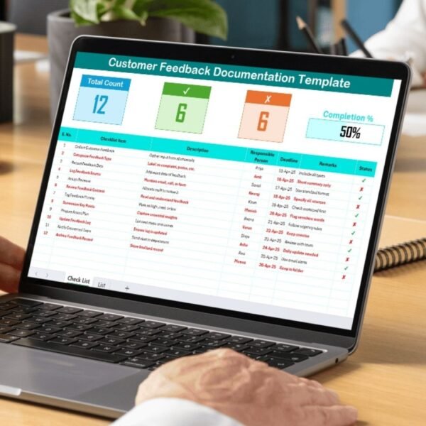 Customer Feedback Documentation Checklist in Excel