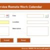 Customer Service Remote Work Calendar in Excel - Image 5