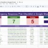 Emergency Response Plan Checklist in Google Sheets - Image 2