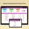 Employee Onboarding Outline Checklist in Excel