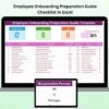 Employee Onboarding Preparation Guide Checklist in Excel