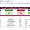 Fitness Routine Checklist in Google Sheets - Image 2