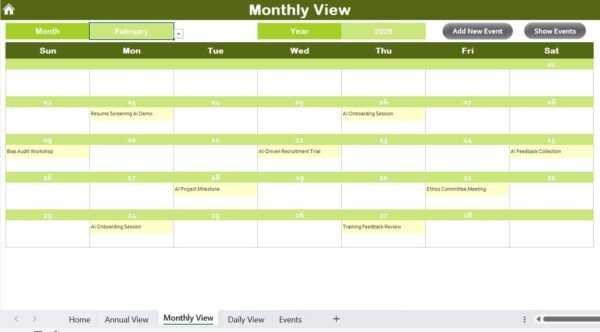 HR AI Implementation Calendar in Excel - Image 7