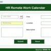HR Remote Work Calendar in Excel - Image 9