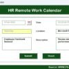 HR Remote Work Calendar in Excel - Image 10
