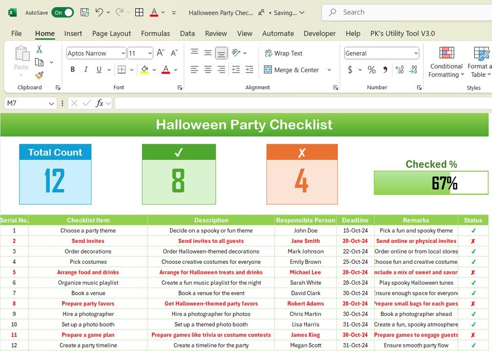 Halloween Party Checklist