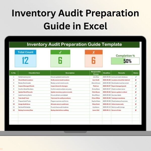 Inventory Audit Preparation Guide in Excel