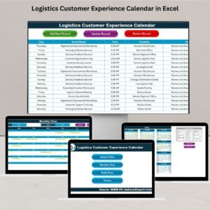 Logistics Customer Experience Calendar in Excel