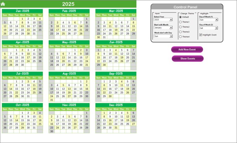 Logistics Remote Work Calendar in Excel - Next Gen Templates