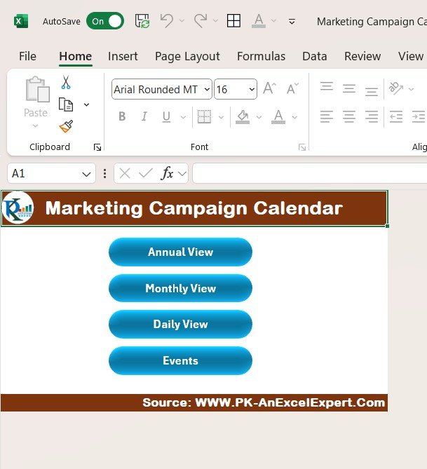 Marketing Campaign Calendar