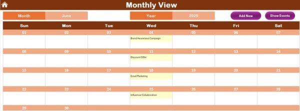 Marketing Campaign Calendar in Excel - Image 6
