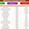 Marketing Campaign Calendar in Excel - Image 8