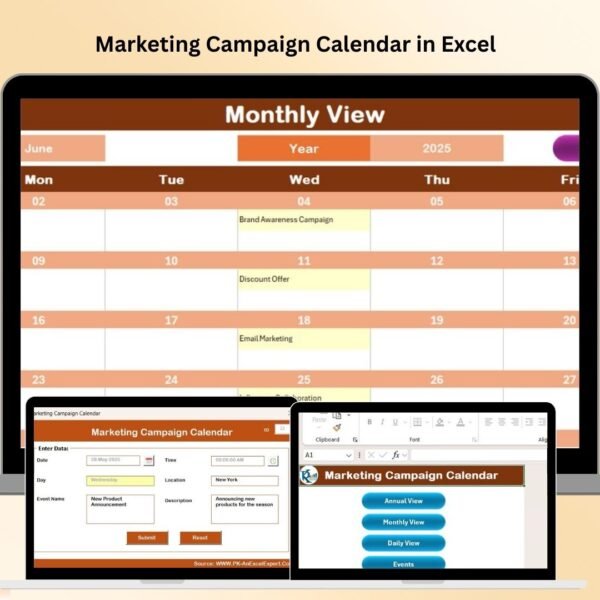 Marketing Campaign Calendar in Excel