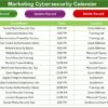 Marketing Cybersecurity Calendar in Excel - Image 6
