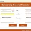Membership Renewal Calendar in Excel - Image 10