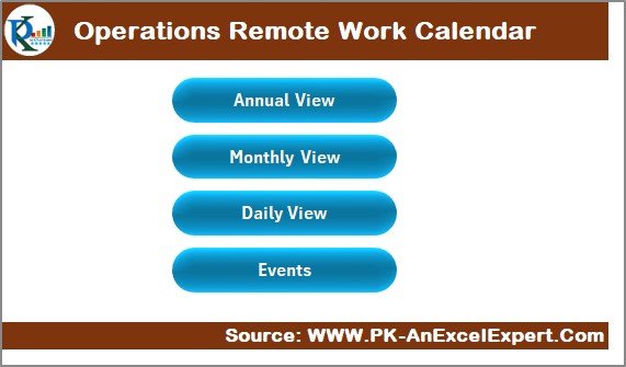 Operations Remote Work Calendar