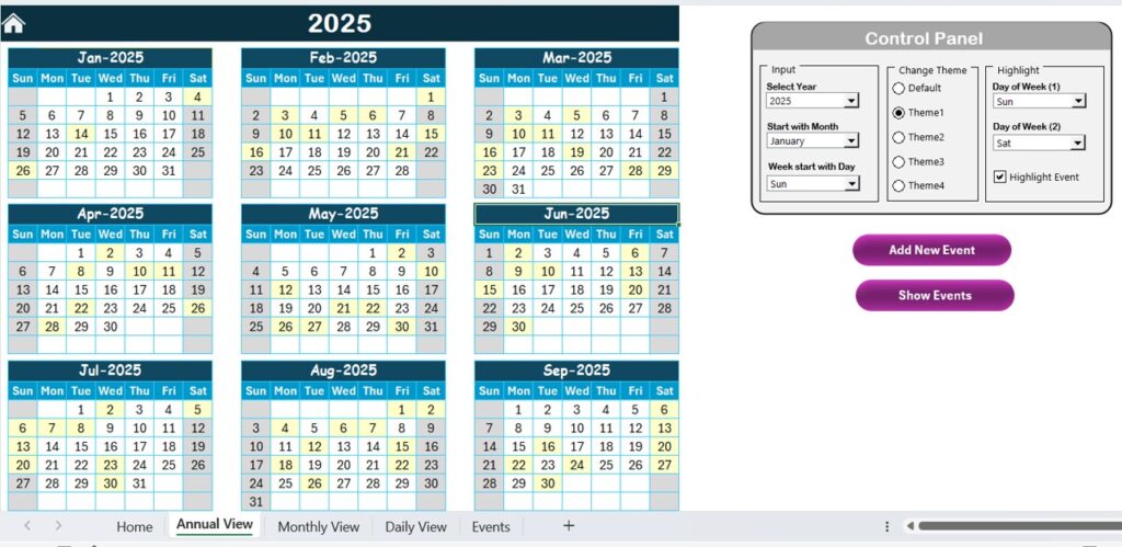 Work Performance Calendar Performance Review Calendar in Excel - Next Gen Templates