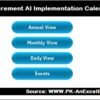 Procurement AI Implementation Calendar in Excel - Image 2