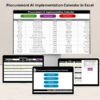Procurement AI Implementation Calendar in Excel