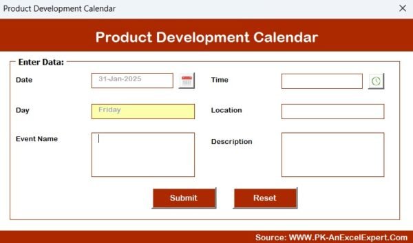 Product Development Calendar in Excel - Image 9