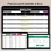 Product Launch Calendar in Excel