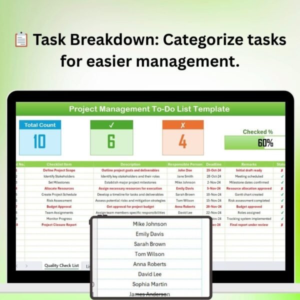 Project Management To-Do List in Excel