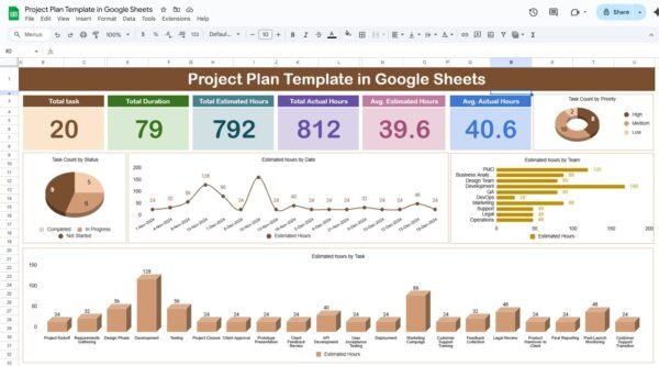 Project Plan Template in Google Sheets - Image 2