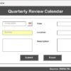 Quarterly Review Calendar in Excel - Image 9
