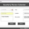 Quarterly Review Calendar in Excel - Image 10