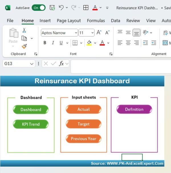 Reinsurance KPI Dashboard in Excel - Image 2