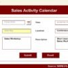 Sales Activity Calendar in Excel - Image 10